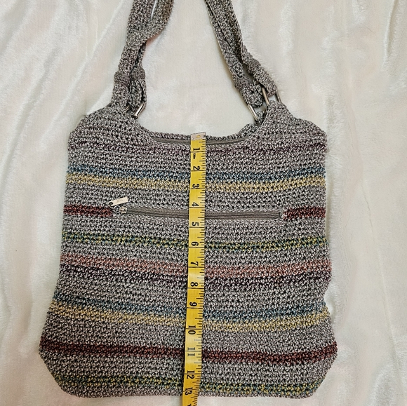 The Sak Woven Hobo Tote Multicolor Large Handbag Purse Women's Beach Gypsy Boho - Picture 11 of 14